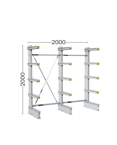 Light external shelf GL , 3 columns 2000mm, extension 1x500 mm Light external shelf GL , 3 columns 2000mm, extension 1x500 mm