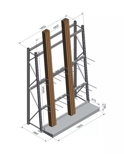 List shelf, 1-sided, basic section List shelf, 1-sided, basic section