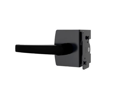 Spring lock for hinged door, right/left