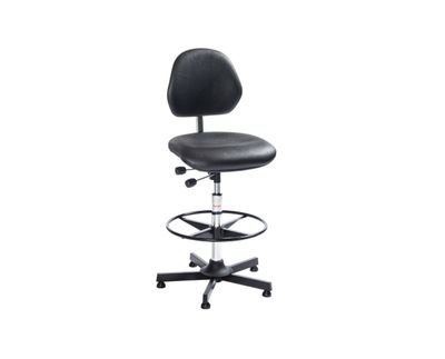 Chair Ambla, high, black leatherette Chair Ambla, high, black leatherette