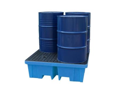 Drainage basin for 4 barrels, polyethylene