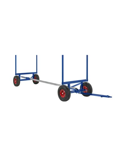 Long goods trolley, painted blue