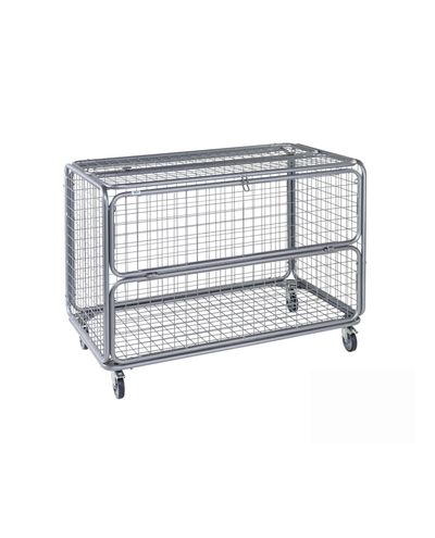 Lockable trolley with lowerable side