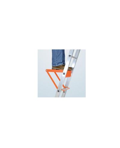 Standing platform for telescopic ladders