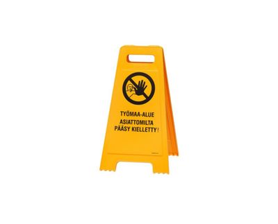 Floor sign: construction site area off limits