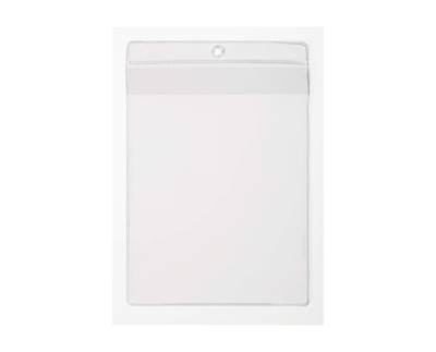 Plastic pocket A4 vertical, with metal clips Plastic pocket A4 vertical, with metal clips