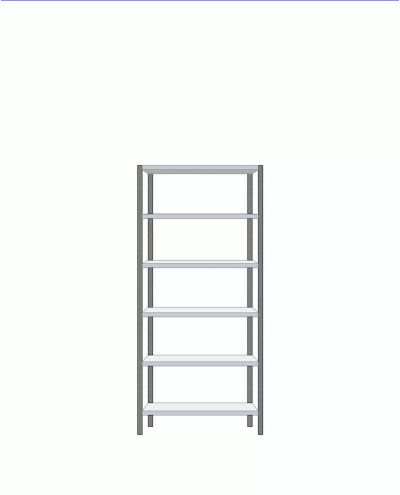 Small storage shelf basic 400x900x2020mm Small storage shelf basic 400x900x2020mm