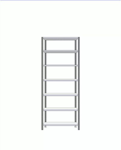 Small storage shelf basic 400x900x2295mm Small storage shelf basic 400x900x2295mm