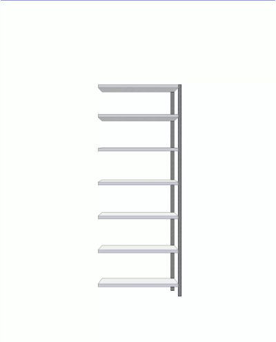Small storage shelf extension 400x900x2295mm Small storage shelf extension 400x900x2295mm