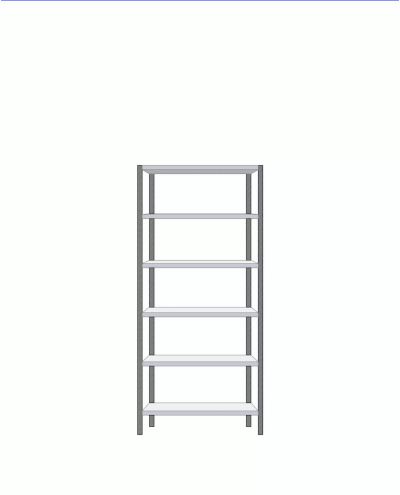Small storage shelf basic 500x900x2020mm Small storage shelf basic 500x900x2020mm