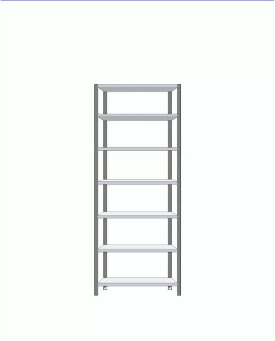 Small storage shelf basic 600x900x2295mm Small storage shelf basic 600x900x2295mm