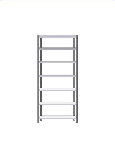 Small storage shelf basic 300x1000x2295mm Small storage shelf basic 300x1000x2295mm