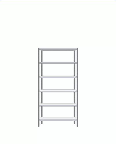 Small storage shelf 400x1000x2020mm Small storage shelf 400x1000x2020mm