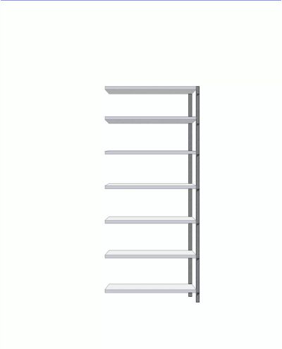 Small storage shelf extension 400x1000x2295mm Small storage shelf extension 400x1000x2295mm