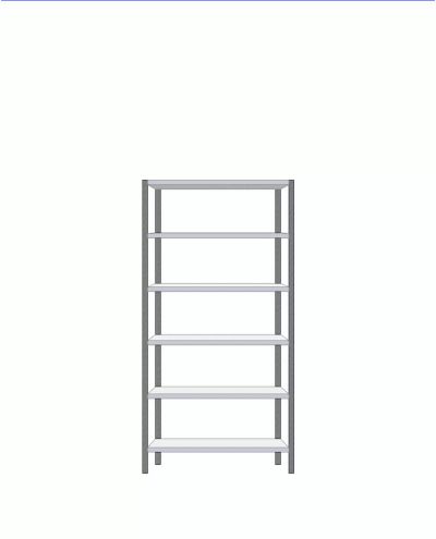 Small storage shelf basic 500x1000x2020mm Small storage shelf basic 500x1000x2020mm
