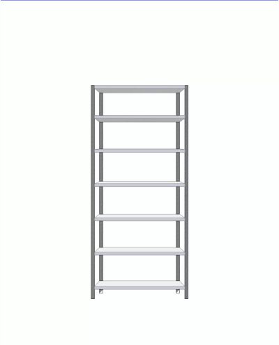 Small storage shelf basic 500x1000x2295mm Small storage shelf basic 500x1000x2295mm