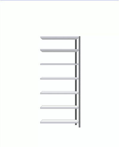Small shelf extension 500x1000x2295mm Small shelf extension 500x1000x2295mm