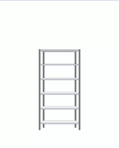 Small storage shelves basic 600x1000x2020mm Small storage shelves basic 600x1000x2020mm
