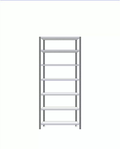 Small storage shelves basic section 600x1000x2295mm Small storage shelves basic section 600x1000x2295mm
