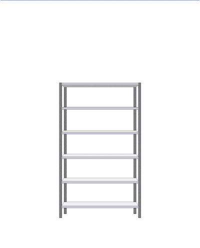 Small storage shelf basic 300x1280x2020mm Small storage shelf basic 300x1280x2020mm