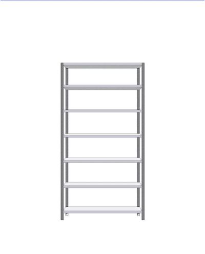 Small storage shelf basic 300x1280x2295mm Small storage shelf basic 300x1280x2295mm