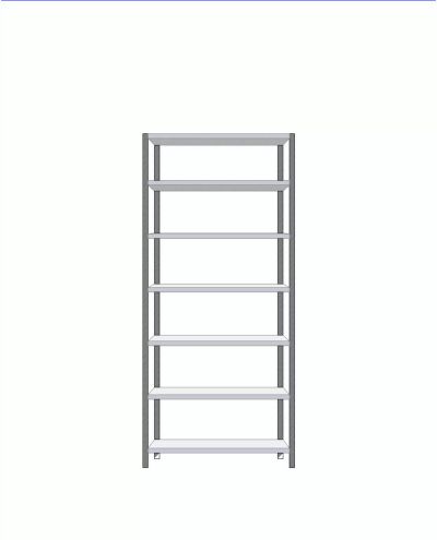 Small storage shelf basic 400x1280x2295mm Small storage shelf basic 400x1280x2295mm