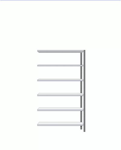 Small storage shelf extension 400x1280x2020mm Small storage shelf extension 400x1280x2020mm