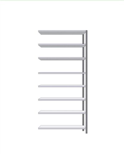 Small storage shelf extension 400x1280x2480mm Small storage shelf extension 400x1280x2480mm