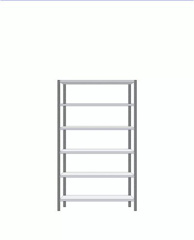 Small storage shelf basic 500x1280x2020mm Small storage shelf basic 500x1280x2020mm