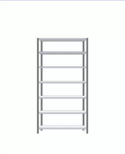 Small storage shelf basic 500x1280x2295mm Small storage shelf basic 500x1280x2295mm