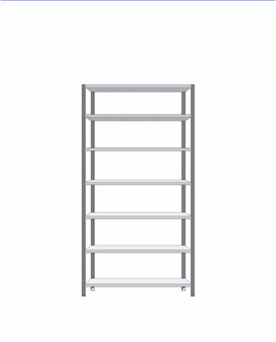 Small storage shelves basic section 600x1280x2295mm Small storage shelves basic section 600x1280x2295mm