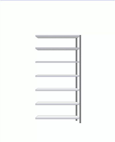 Small storage shelf extension 600x1280x2295mm Small storage shelf extension 600x1280x2295mm