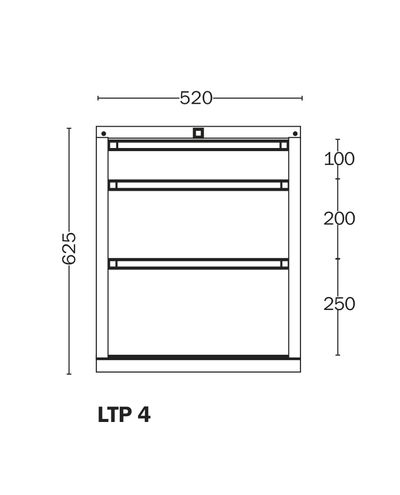 Drawer 4 Handy Industrial, drawers 100, 200, 350 mm Drawer 4 Handy Industrial, drawers 100, 200, 350 mm