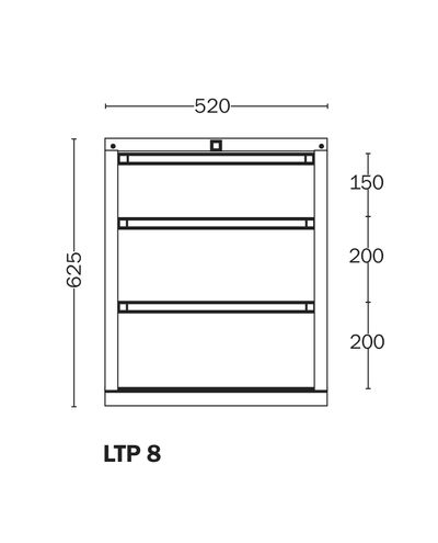 Box tray 8 Handy Industrial, drawers 150, 200, 200 mm Box tray 8 Handy Industrial, drawers 150, 200, 200 mm