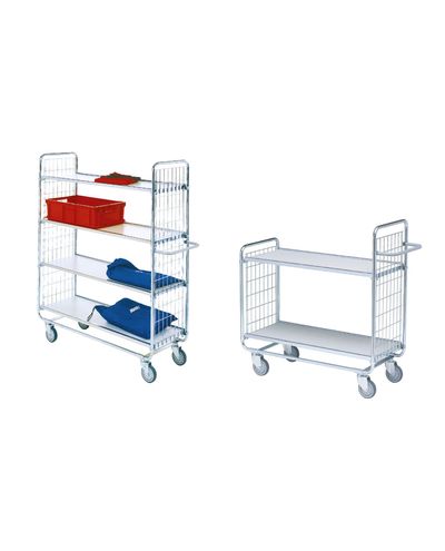 Shelving trolleys 100-series, laminate shelves