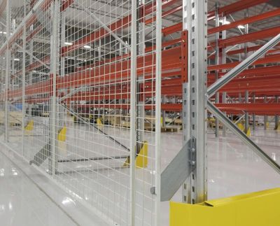 Rear protection net for pallet rack Rear protection net for pallet rack