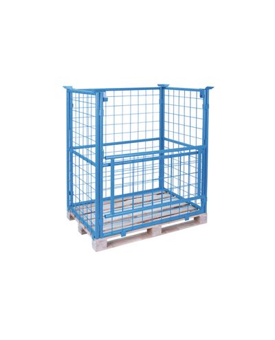 Stackable pallet cages for EUR pallets