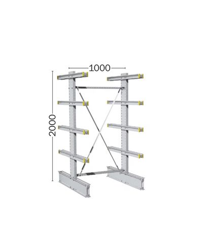 Light external shelf 2-sided, 2-post