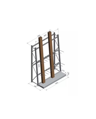 Lightweight list shelf, 1-sided