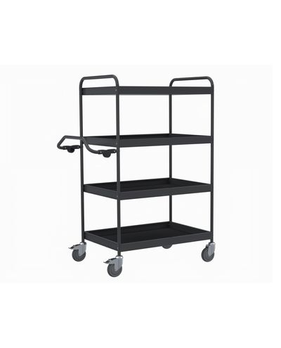 Ergonomic shelving trolley