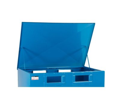 Lid for bottom-discharge tipping containers