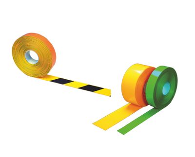 Forklift resistant tape, attention colour yellow/black
