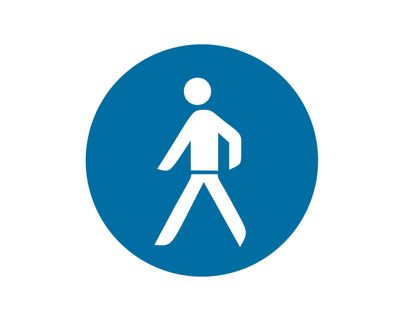 Pedestrian attention sticker