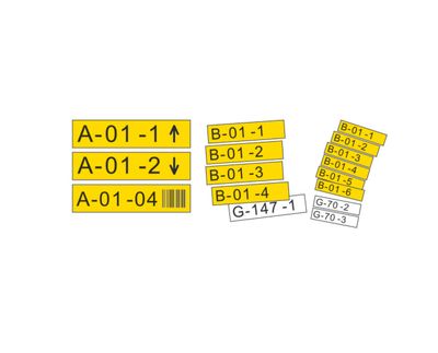 Sticker, yellow, 210 x 50 mm 100 pcs/pkt Sticker, yellow, 210 x 50 mm 100 pcs/pkt