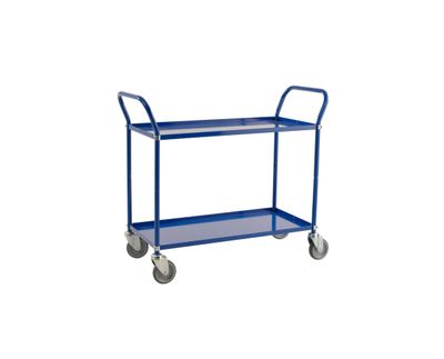 2 level shelf trolley, blue 2 level shelf trolley, blue