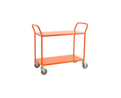 2 level shelf trolley, orange 2 level shelf trolley, orange