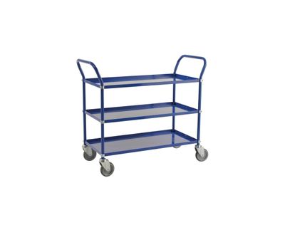 3 level shelving trolley, blue 3 level shelving trolley, blue