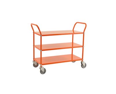 3 level shelf trolley, orange 3 level shelf trolley, orange