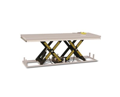 Long lift table LV4000 with sequential scissors 2500x820mm 4000 kg Long lift table LV4000 with sequential scissors 2500x820mm 4000 kg