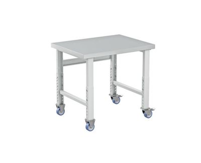 Adjustable leg with wheeled flange for heavy duty desk (1 piece) Adjustable leg with wheeled flange for heavy duty desk (1 piece)